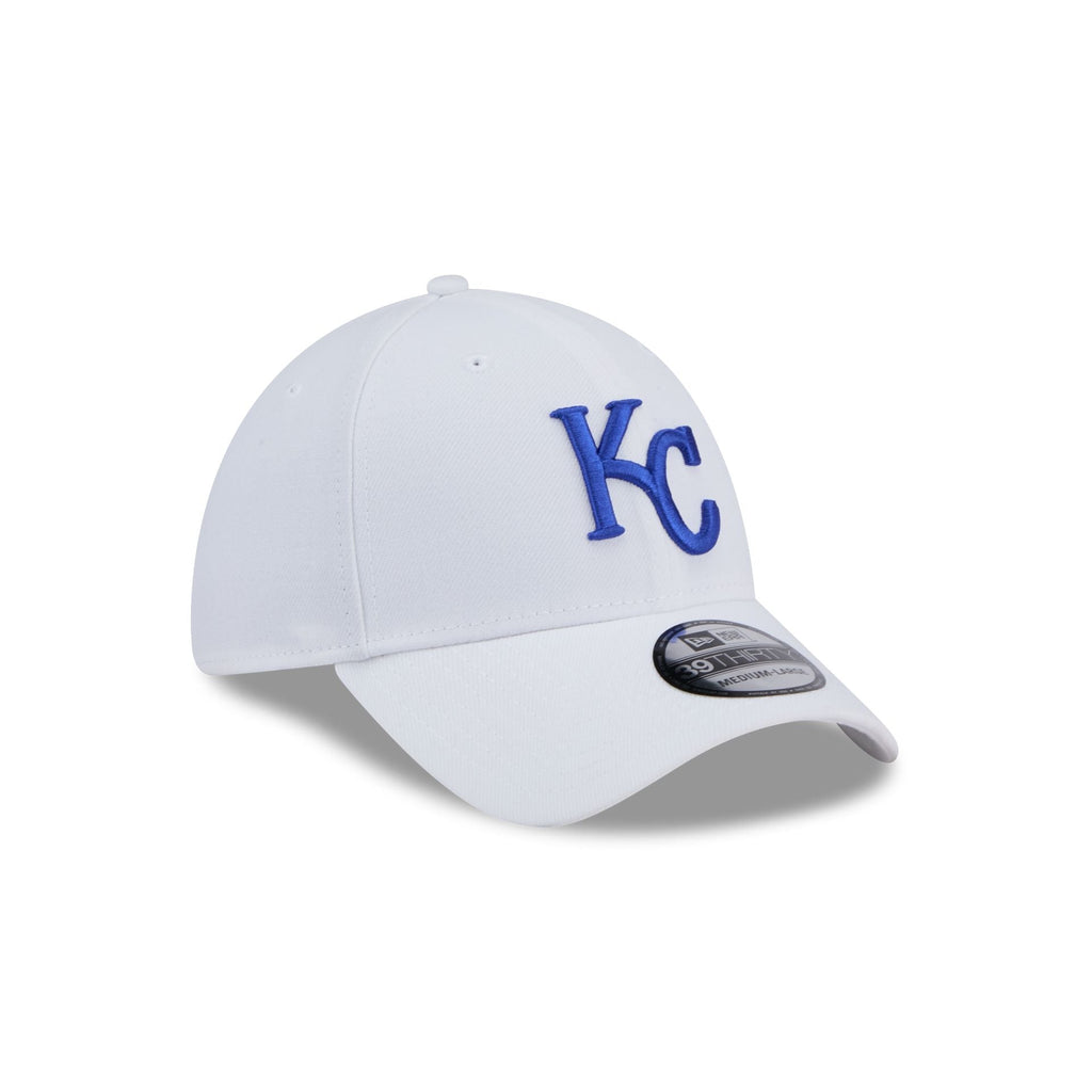 Kansas City Royals Optic White 39THIRTY Stretch Fit Hat