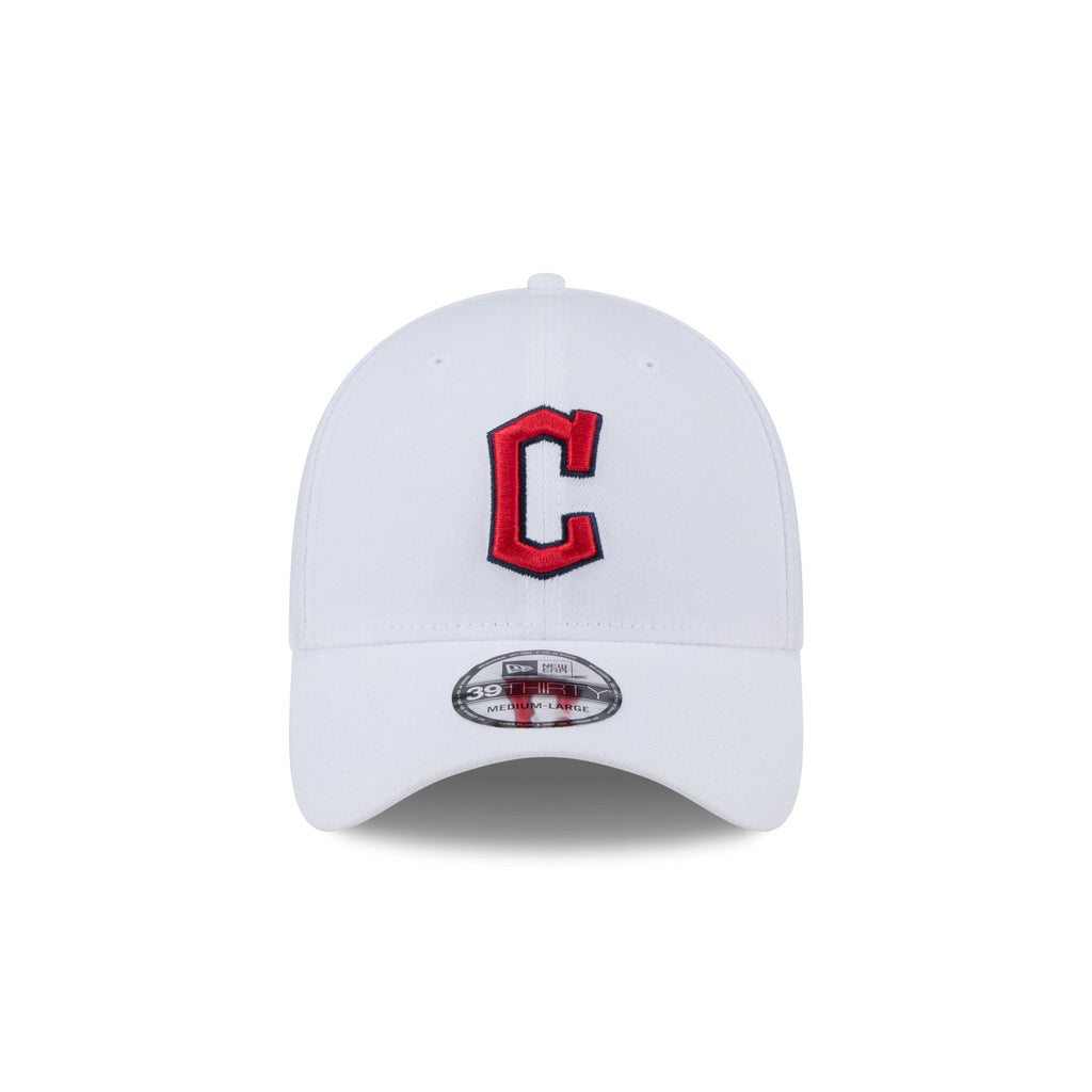 Cleveland Guardians Optic White 39THIRTY Stretch Fit Hat