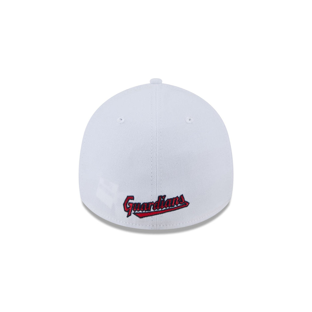 Cleveland Guardians Optic White 39THIRTY Stretch Fit Hat