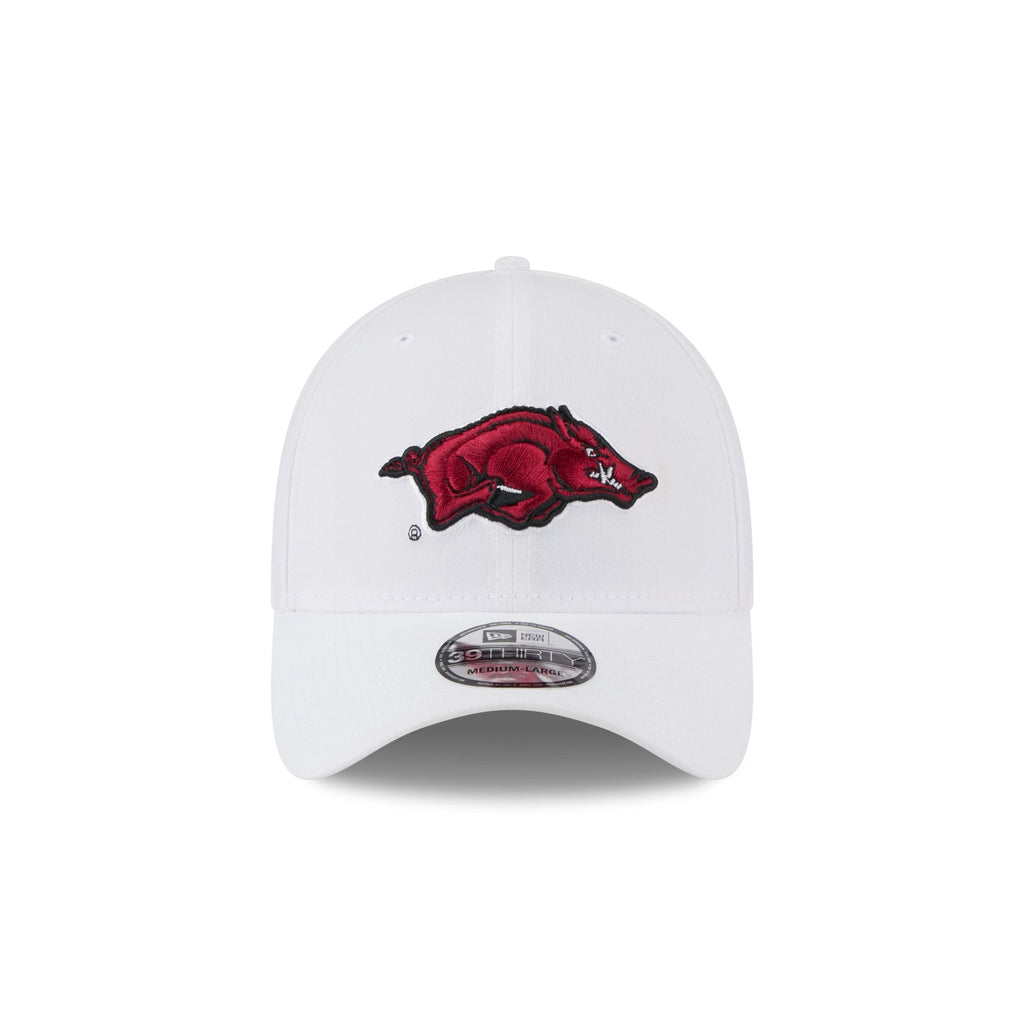 Arkansas Razorbacks Optic White 39THIRTY Stretch Fit Hat