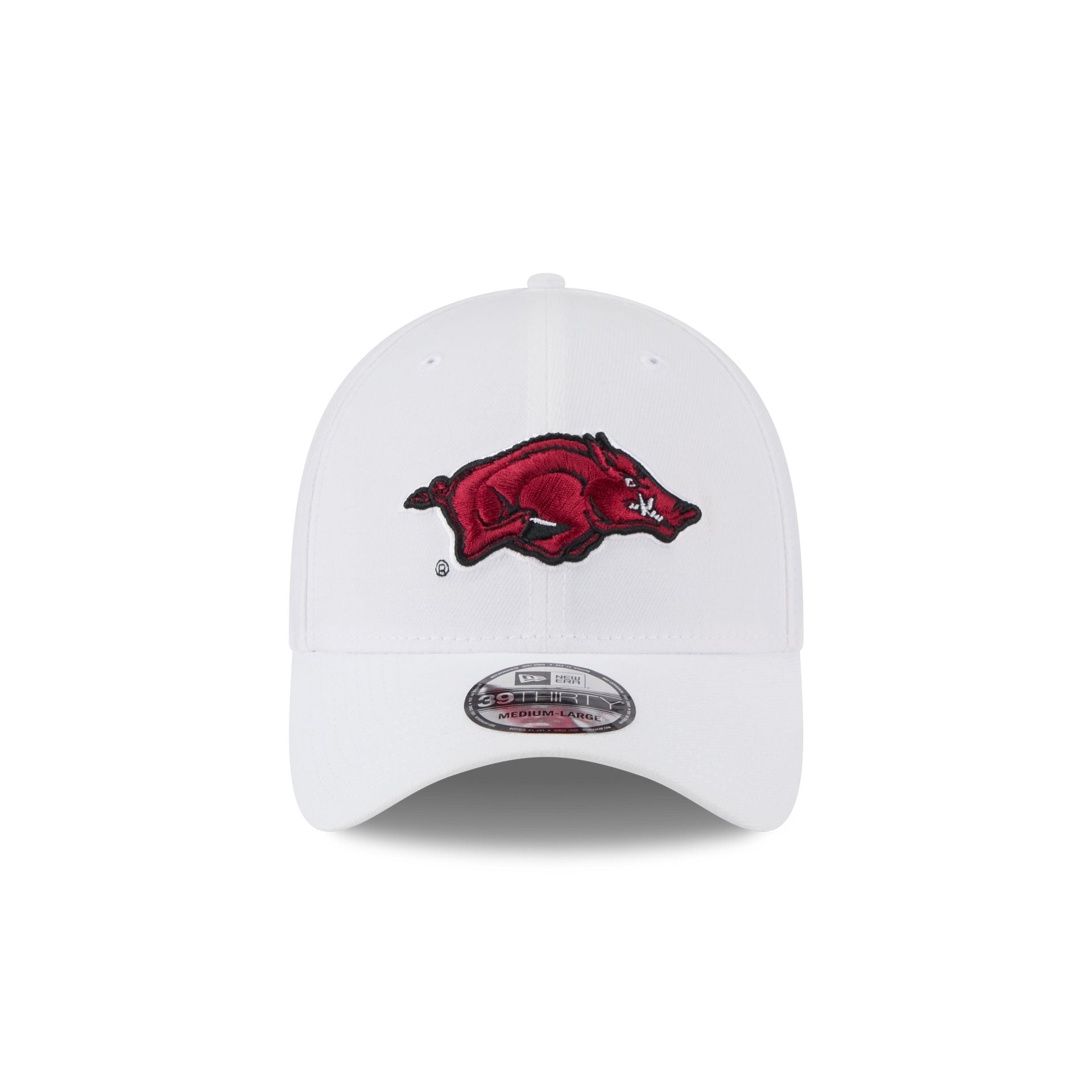 Arkansas Razorbacks Optic White 39THIRTY Stretch Fit Hat