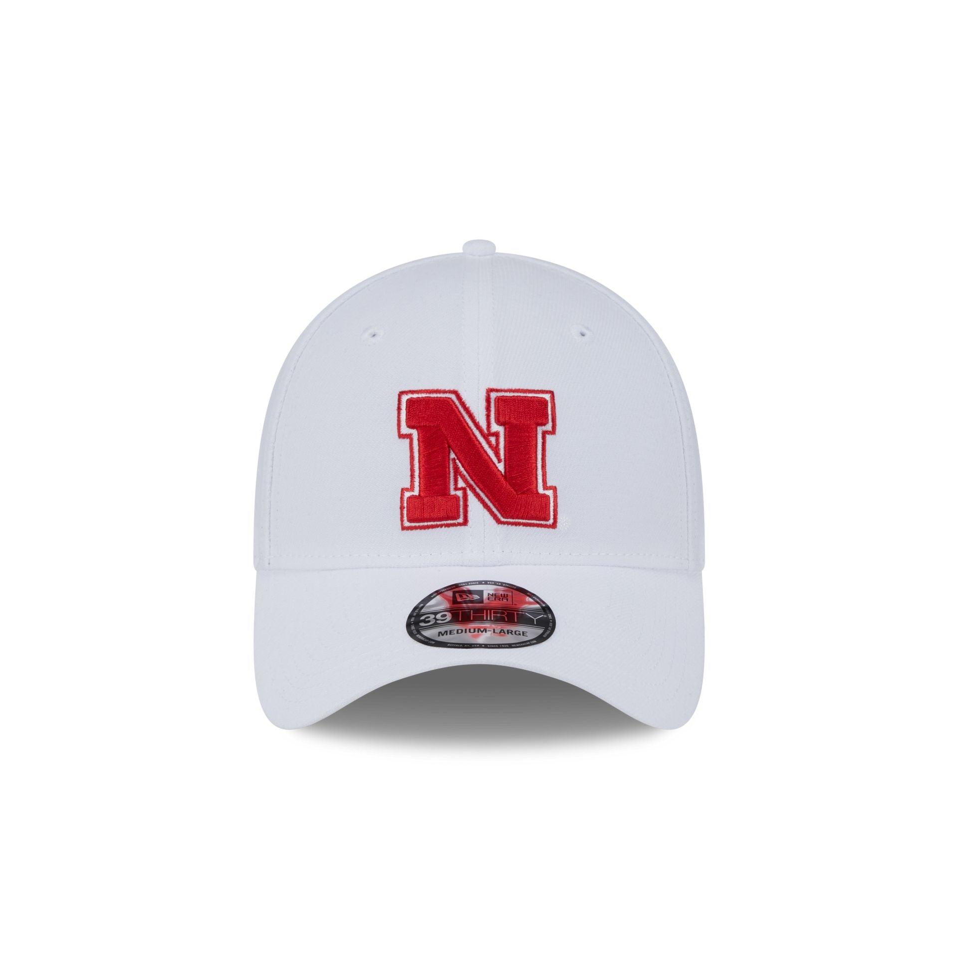 Nebraska Cornhuskers Optic White 39THIRTY Stretch Fit Hat