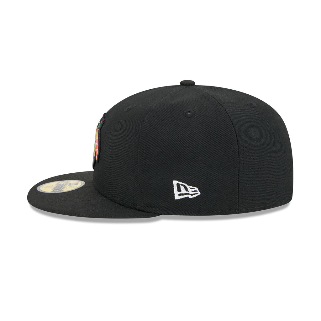 Chicago Blackhawks Rear Wordmark 59FIFTY Fitted Hat