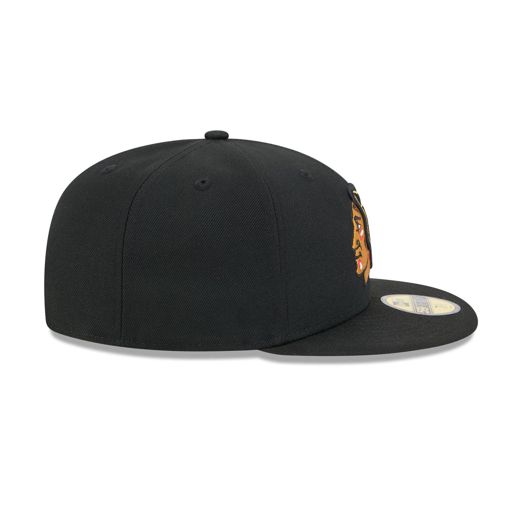 Chicago Blackhawks Rear Wordmark 59FIFTY Fitted Hat