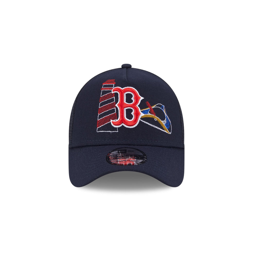 Boston Red Sox State Stitch 9FORTY A-Frame Trucker Hat