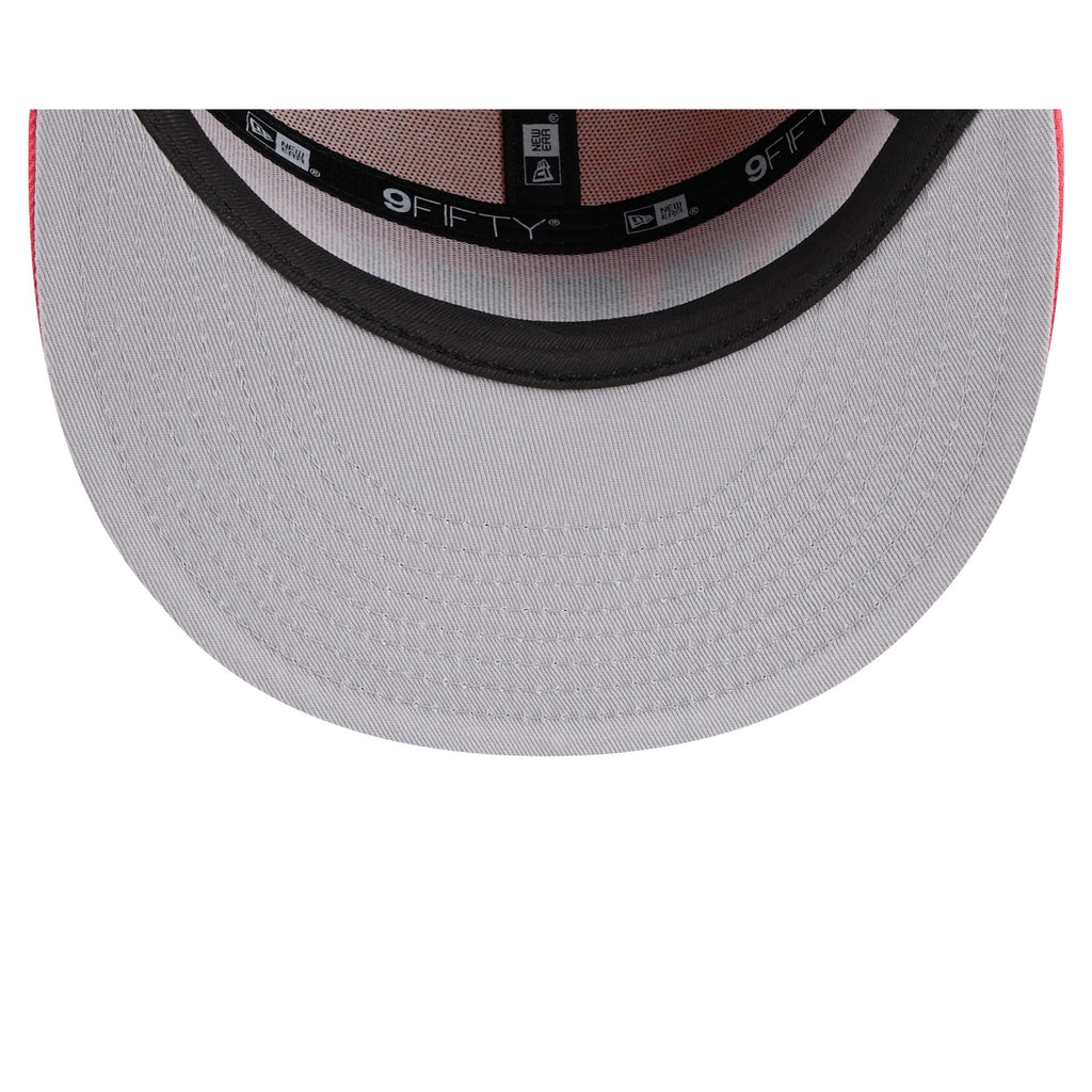 Los Angeles Angels Coral Split Panel 9FIFTY Snapback Hat