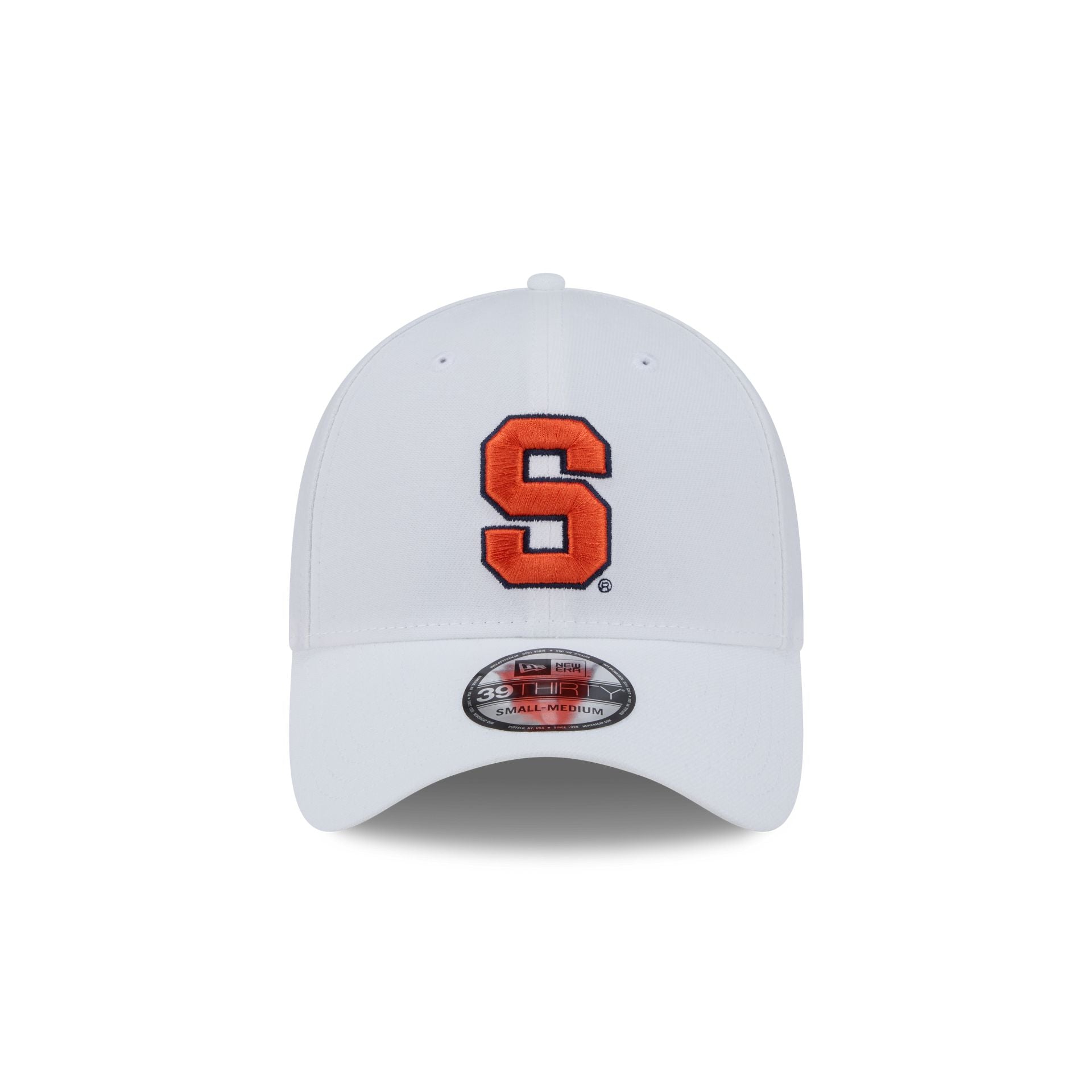 Syracuse Orange Optic White 39THIRTY Stretch Fit Hat
