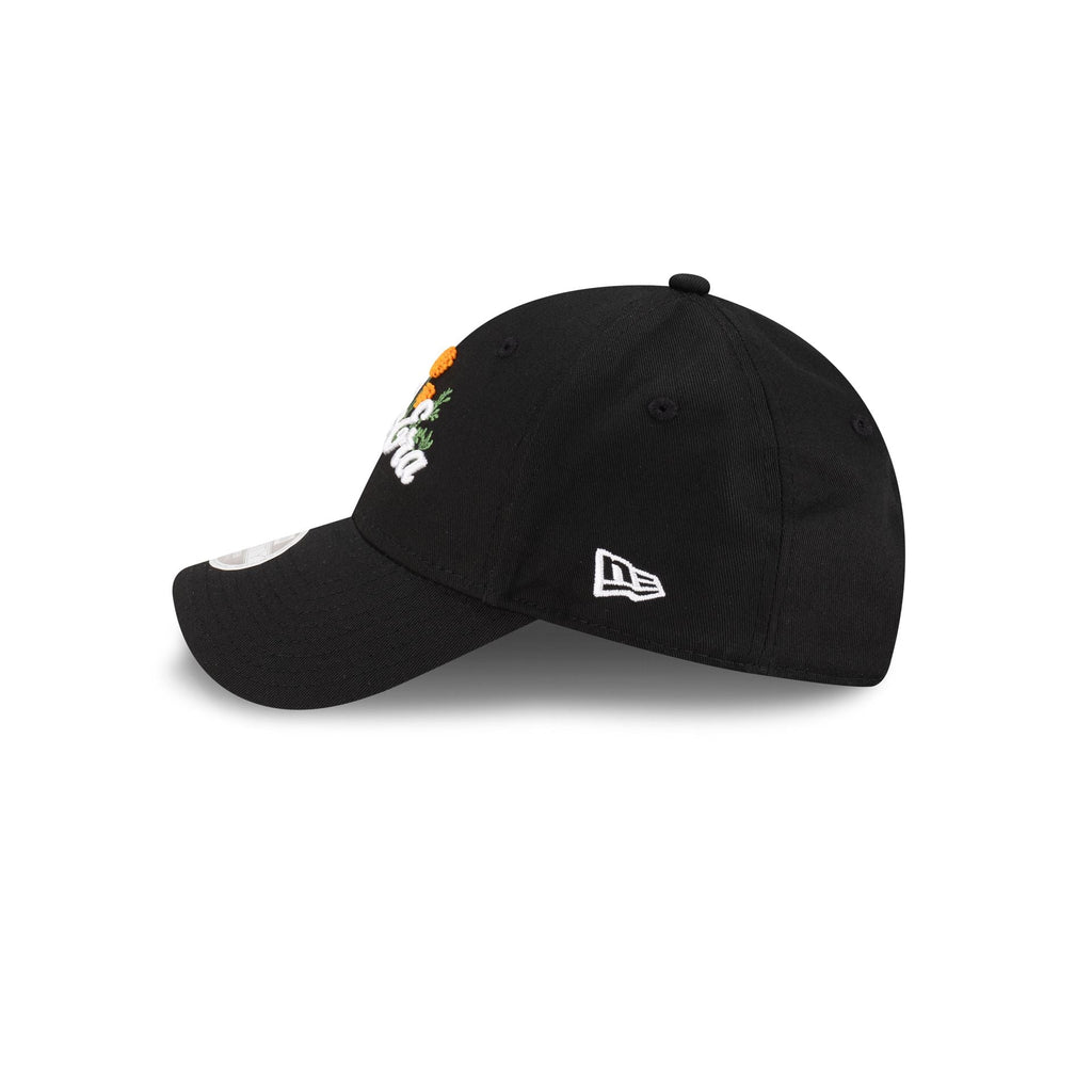 New Era Cap Beaded Floral Black Women's 9FORTY Adjustable Hat