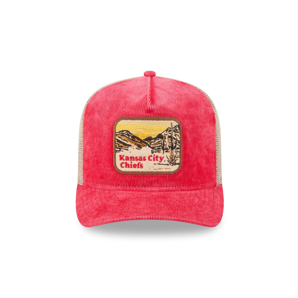Kansas City Chiefs Vintage Landscape 9FIFTY A-Frame Trucker Hat