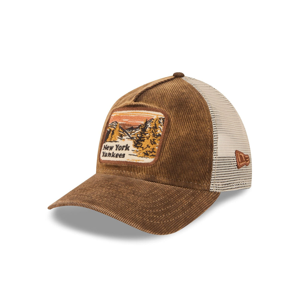 New York Yankees Vintage Landscape Brown 9TWENTY A-Frame Trucker Hat