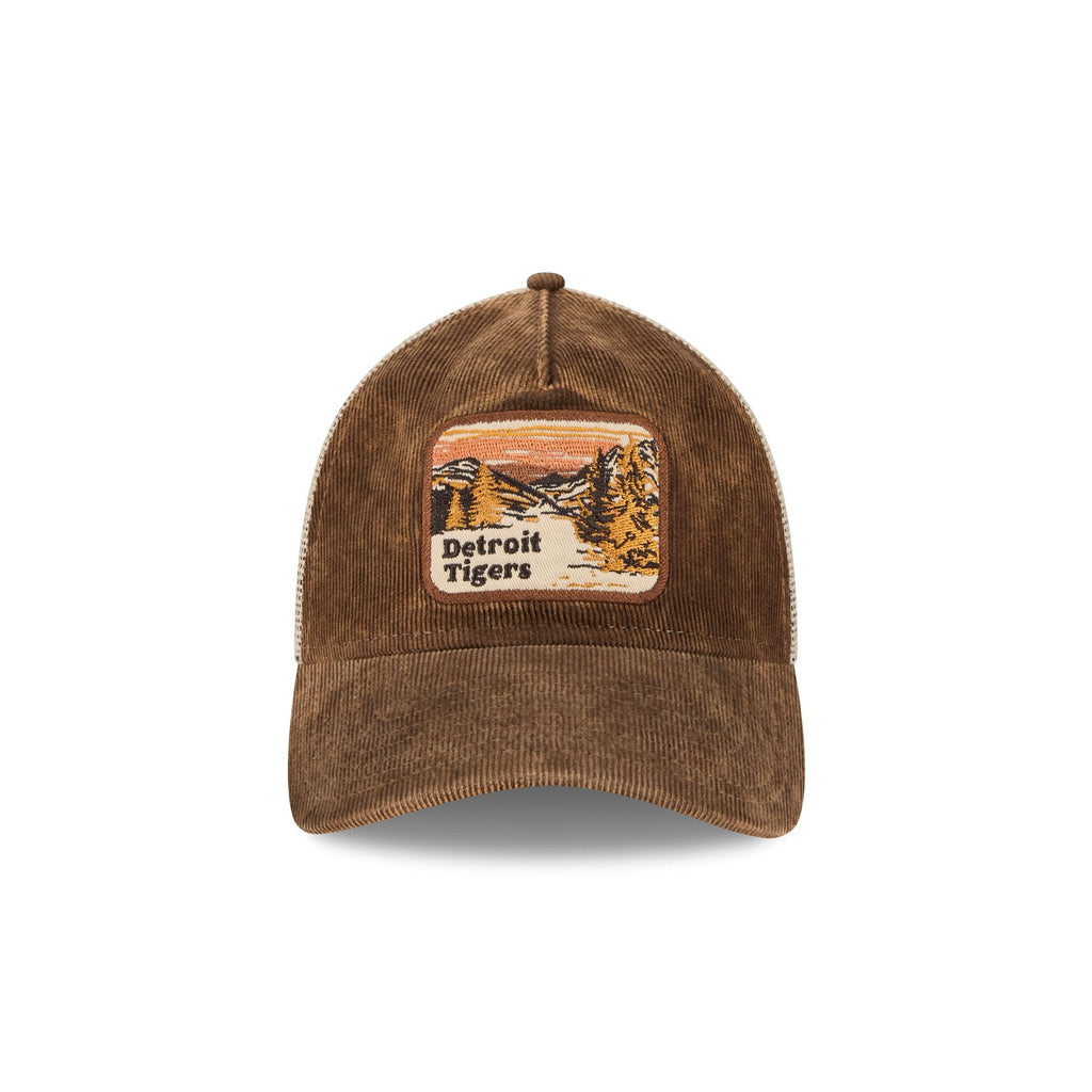 Detroit Tigers Vintage Landscape Brown 9TWENTY A-Frame Trucker Hat
