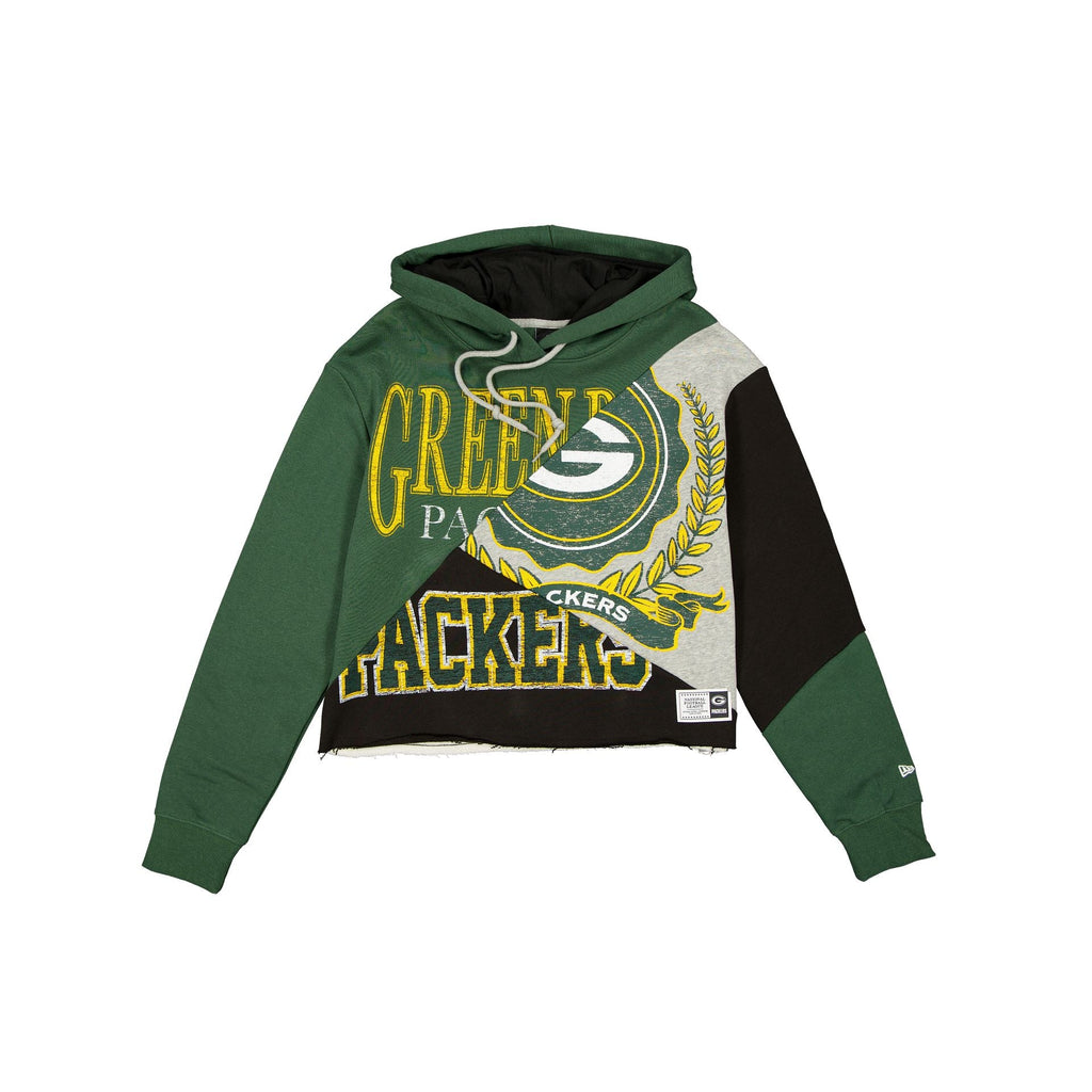 Green Bay Packers Team Split Women's Cropped Hoodie