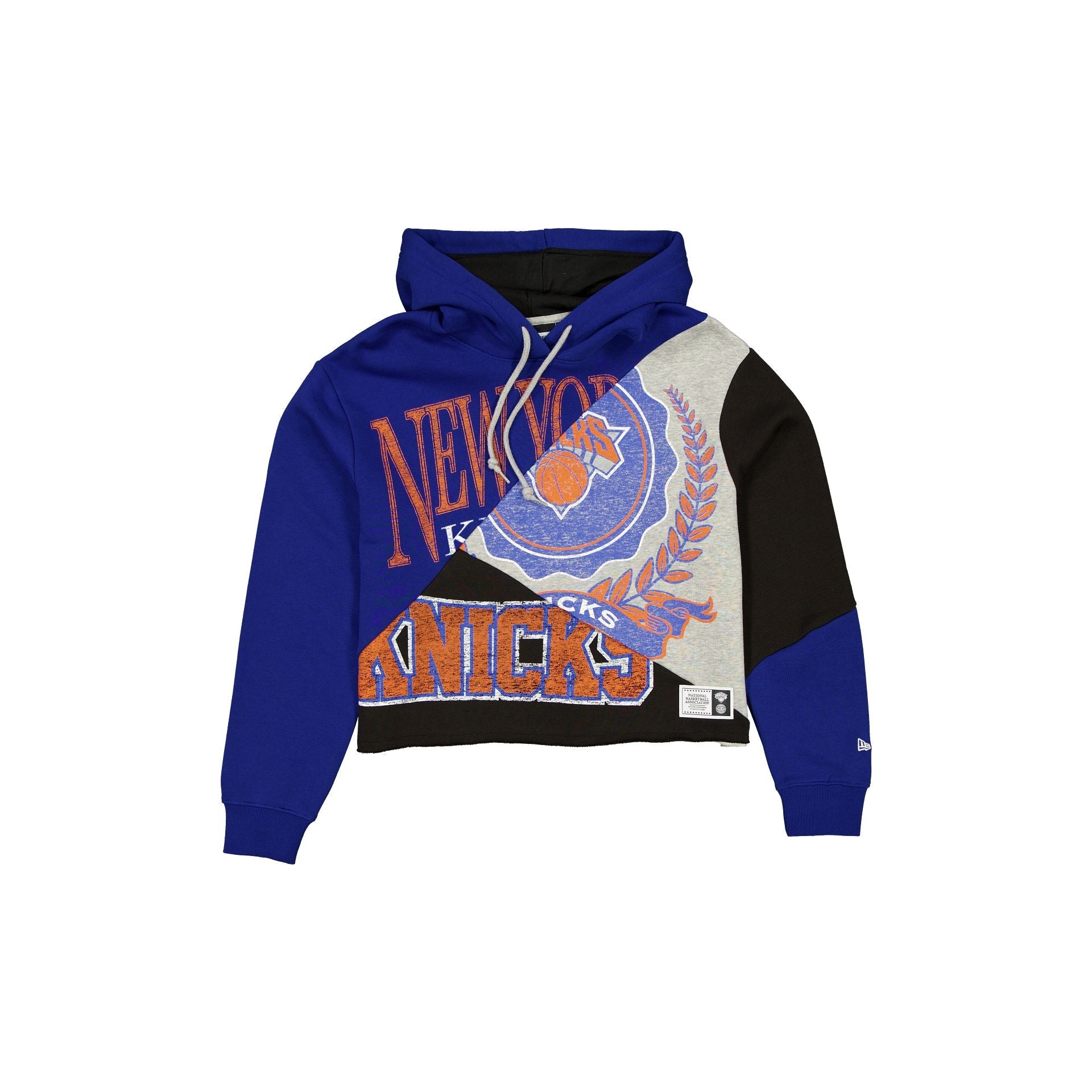 New York Knicks Team Split Women's Cropped Hoodie