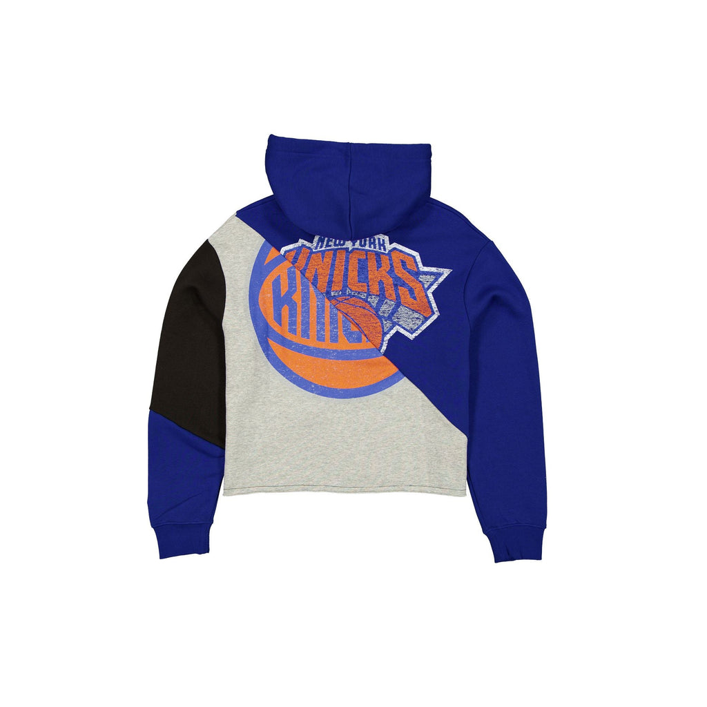 New York Knicks Team Split Women's Cropped Hoodie