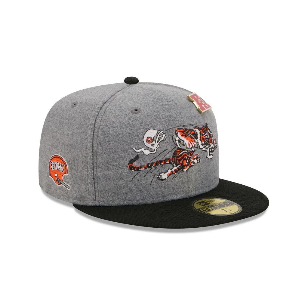 Cincinnati Bengals Heather Gray Wool 59FIFTY Fitted Hat