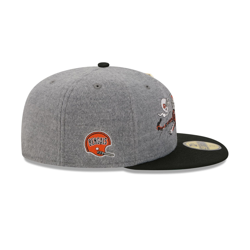 Cincinnati Bengals Heather Gray Wool 59FIFTY Fitted Hat