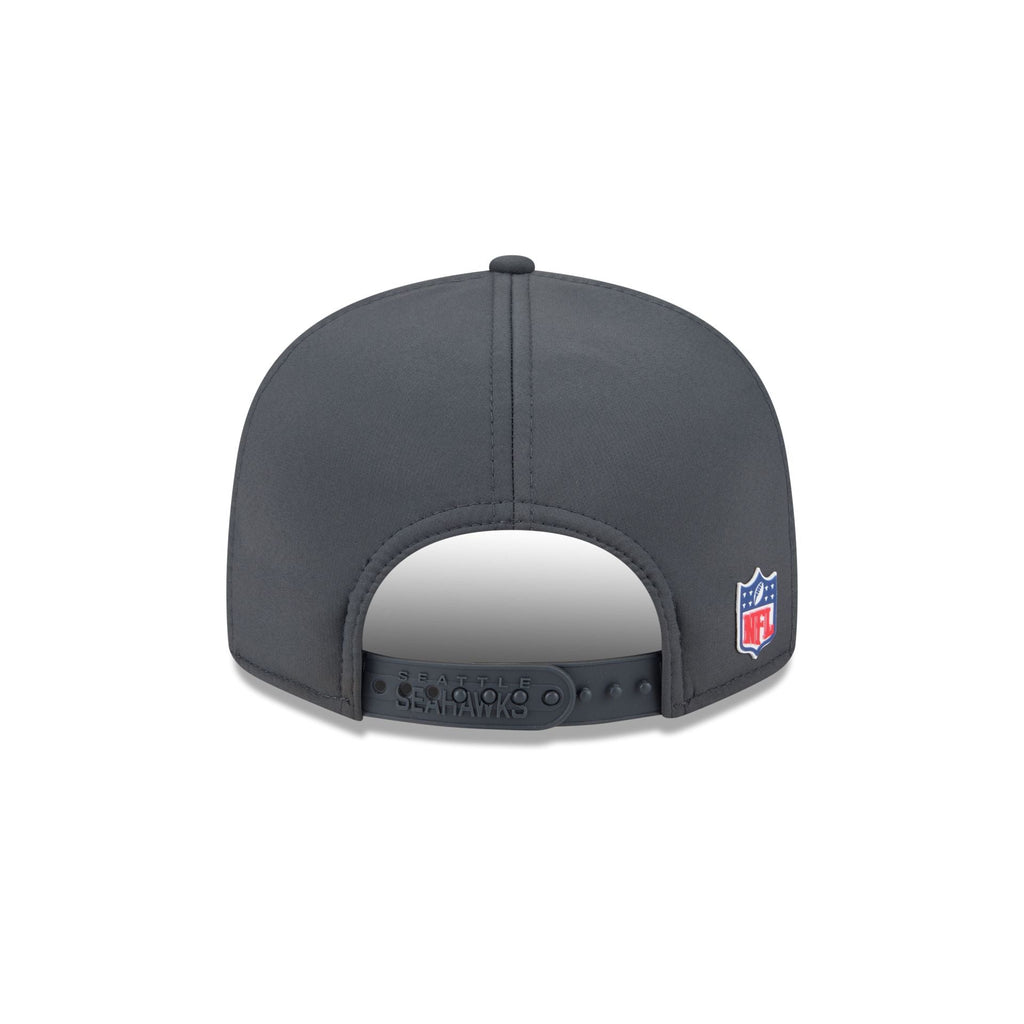 Seattle Seahawks 2025 Sideline Cold Weather Steel Clouds Split Panel 9FIFTY Snapback Hat