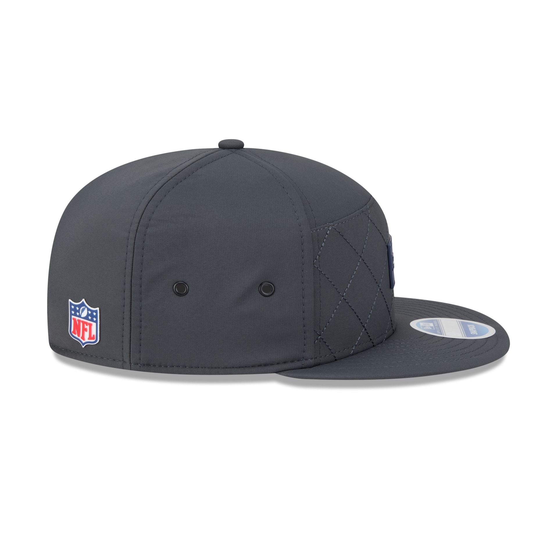 Seattle Seahawks 2025 Sideline Cold Weather Steel Clouds Split Panel 9FIFTY Snapback Hat