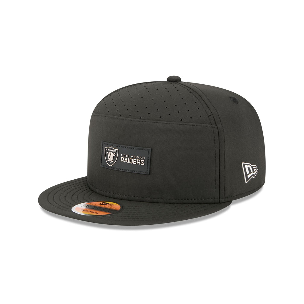 Las Vegas Raiders 2025 Sideline Hot Weather Split Panel 9FIFTY Snapback Hat