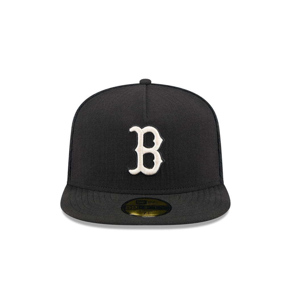 Boston Red Sox Black Mesh 59FIFTY A-Frame Fitted Hat