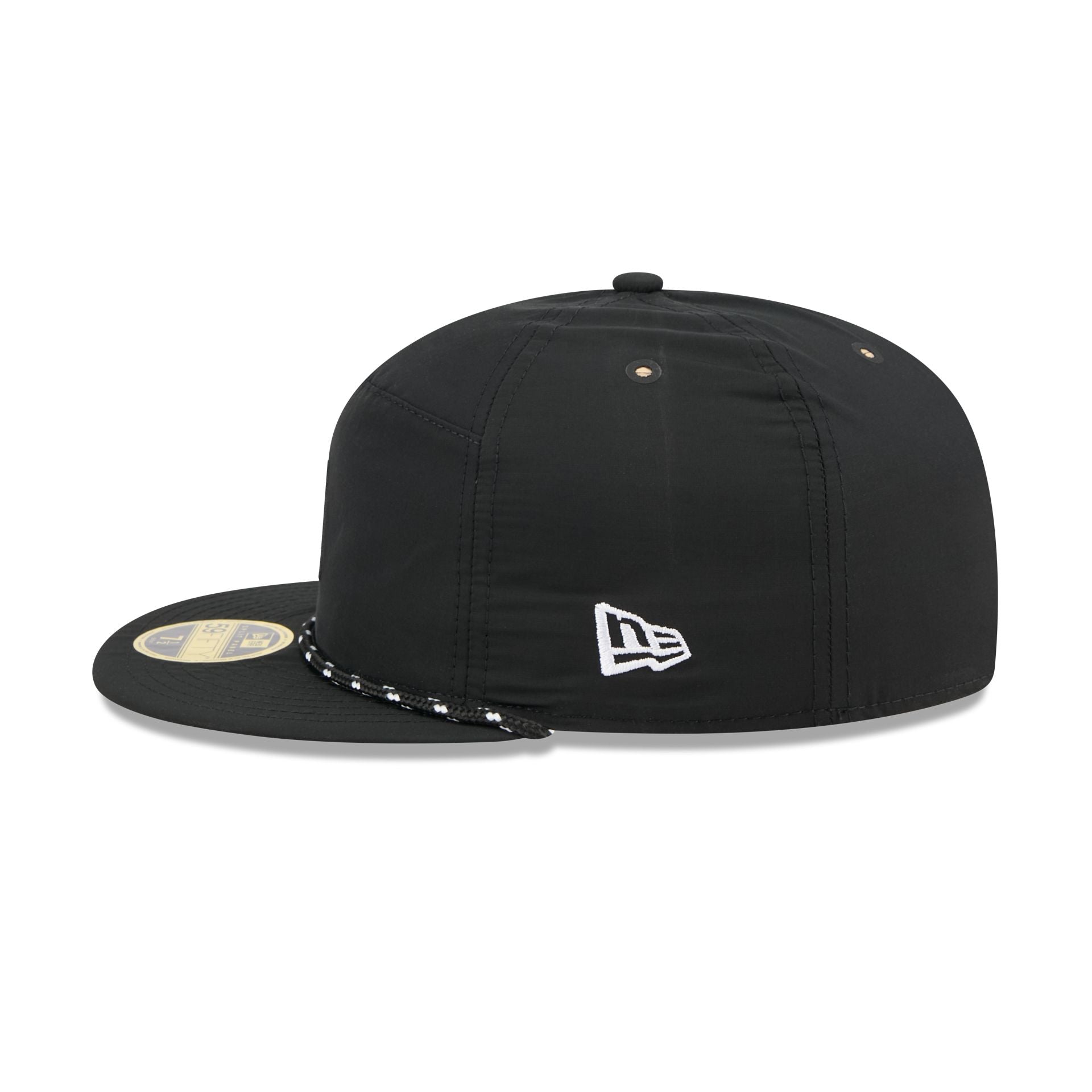 Detroit Tigers Black Poly Rope Split Panel 59FIFTY Fitted Hat