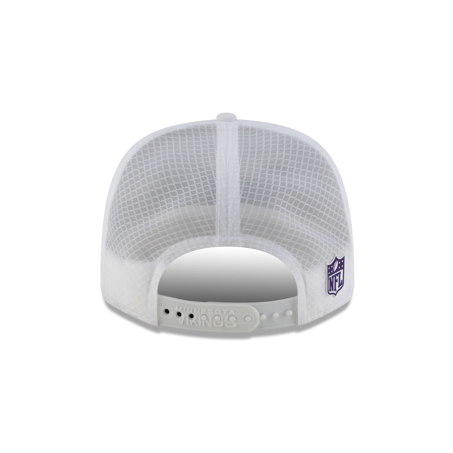 Minnesota Vikings 2025 Sideline Hot Weather White 9SEVENTY Trucker Hat