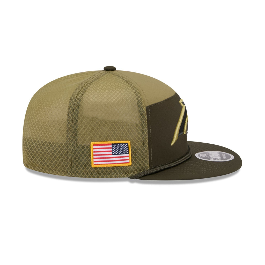 Carolina Panthers 2025 Salute to Service Split Panel 9FIFTY Trucker Hat