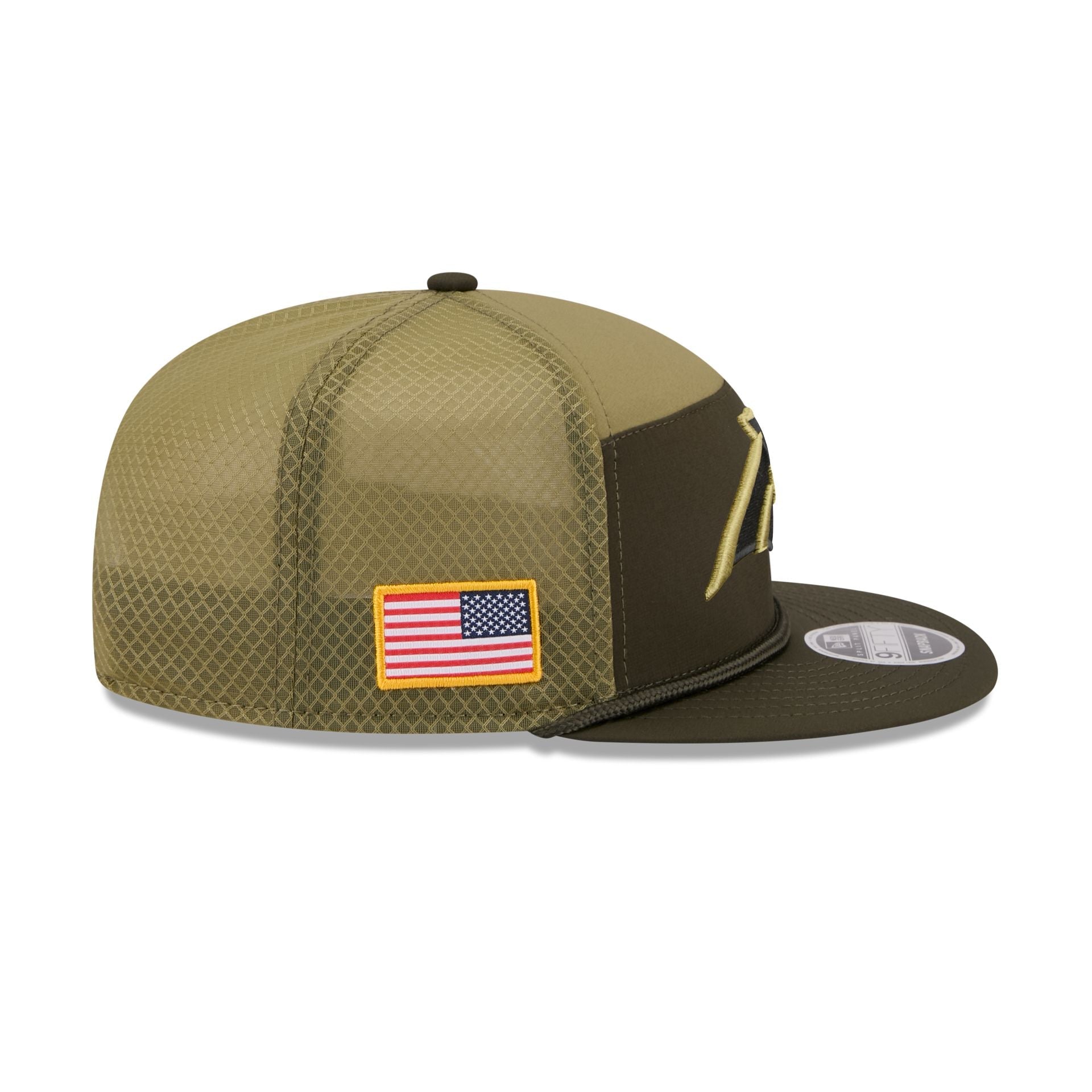 Carolina Panthers 2025 Salute to Service Split Panel 9FIFTY Trucker Hat
