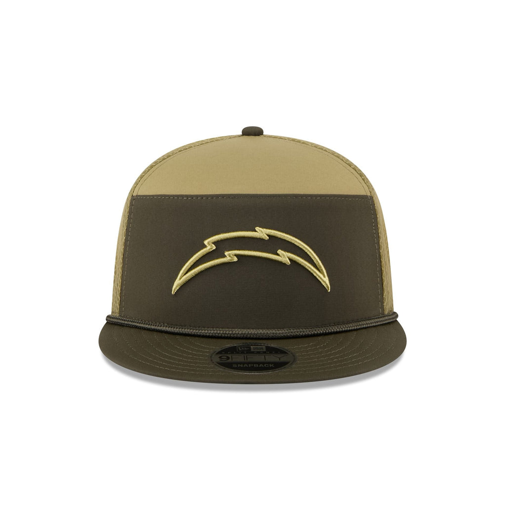 Los Angeles Chargers 2025 Salute to Service Split Panel 9FIFTY Trucker Hat