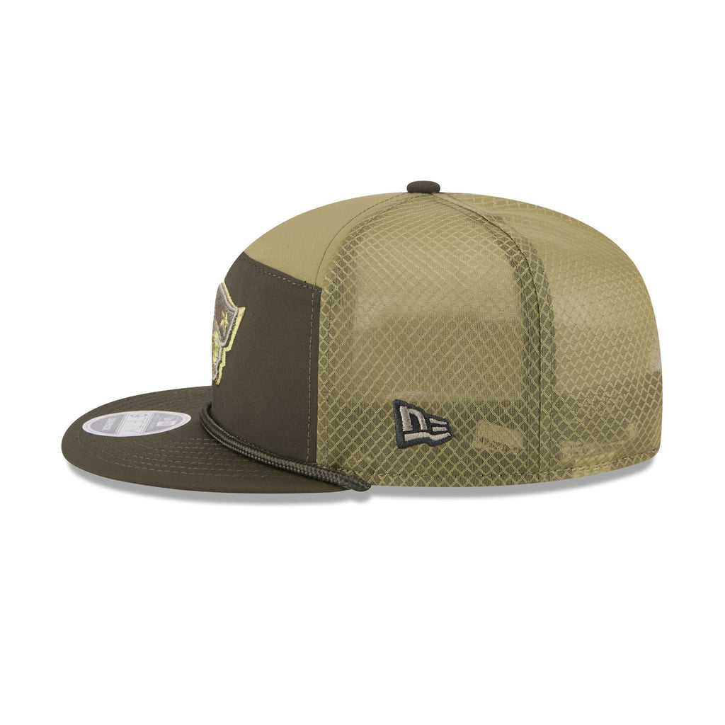 New England Patriots 2025 Salute to Service Split Panel 9FIFTY Trucker Hat