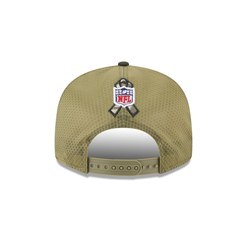 New England Patriots 2025 Salute to Service Split Panel 9FIFTY Trucker Hat