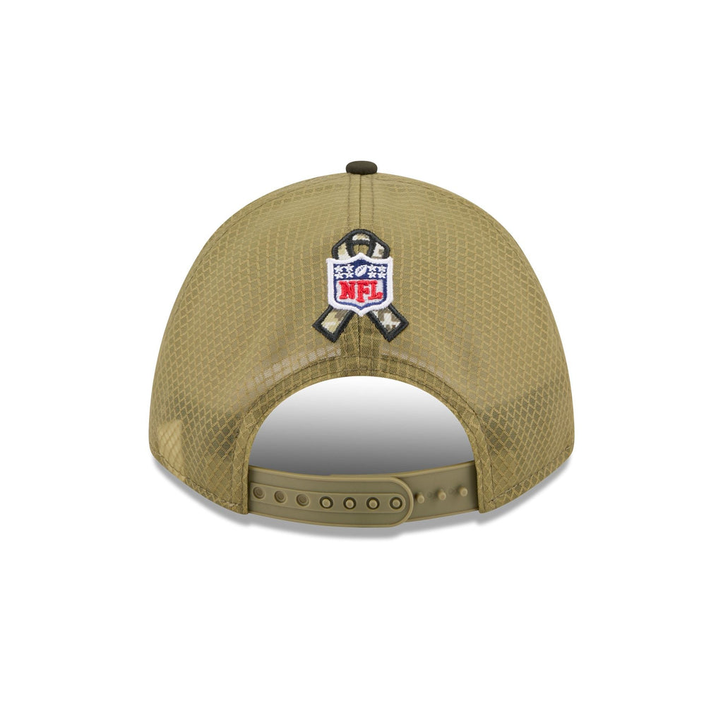 Seattle Seahawks 2025 Salute to Service 9FORTY M-Crown A-Frame Trucker Hat