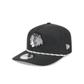 Chicago Blackhawks Black and White Rope 19TWENTY Snapback Hat