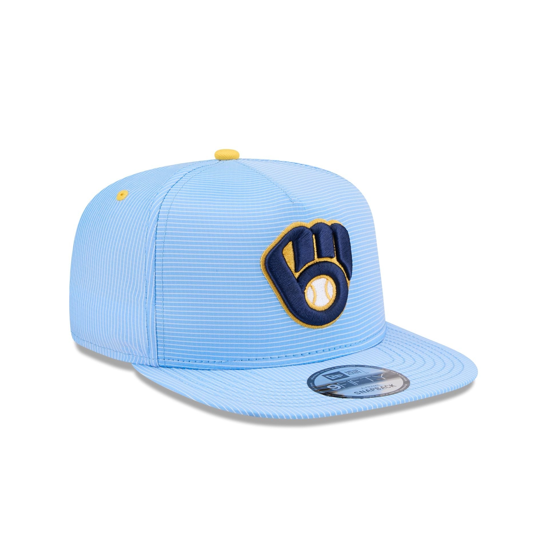 Milwaukee Brewers Pinstripe Ripstop 9FIFTY A-Frame Snapback Hat