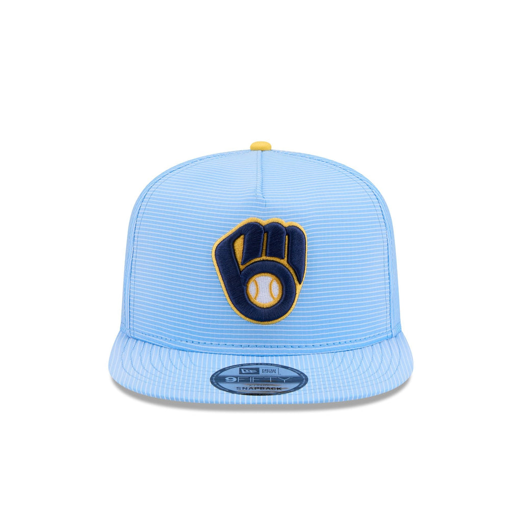 Milwaukee Brewers Pinstripe Ripstop 9FIFTY A-Frame Snapback Hat