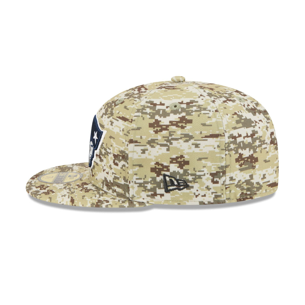 New England Patriots 2025 Salute to Service Fan Gear 59FIFTY Fitted Hat