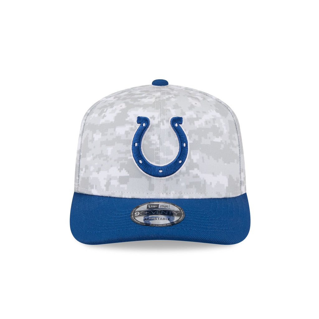 Indianapolis Colts 2025 Salute to Service Fan Gear 9SEVENTY Stretch-Snap Hat