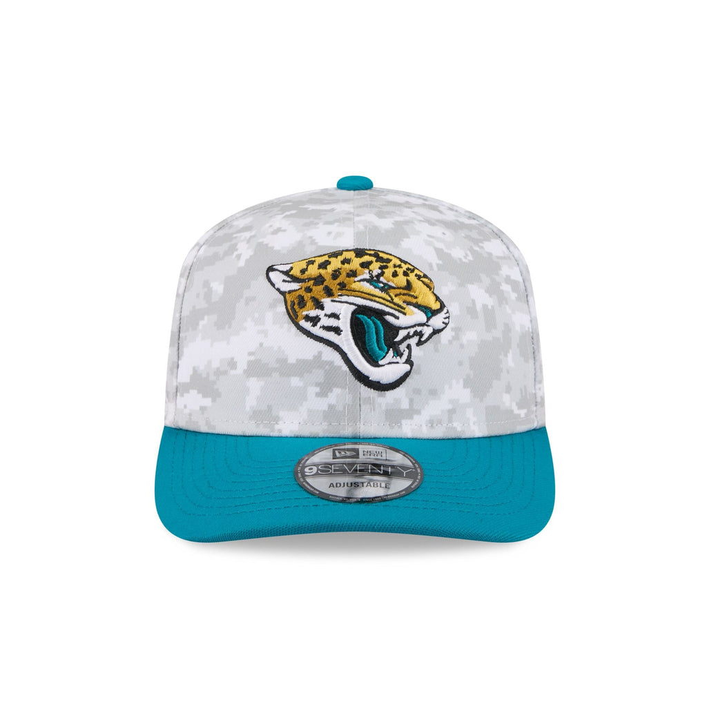 Jacksonville Jaguars 2025 Salute to Service Fan Gear 9SEVENTY Stretch-Snap Hat