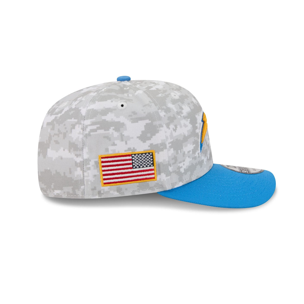 Los Angeles Chargers 2025 Salute to Service Fan Gear 9SEVENTY Stretch-Snap Hat