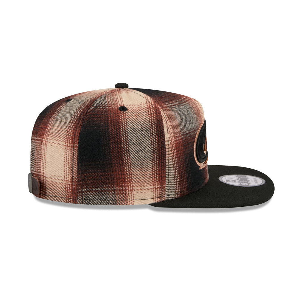 Carolina Hurricanes Grunge Plaid 9FIFTY A-Frame Adjustable Hat