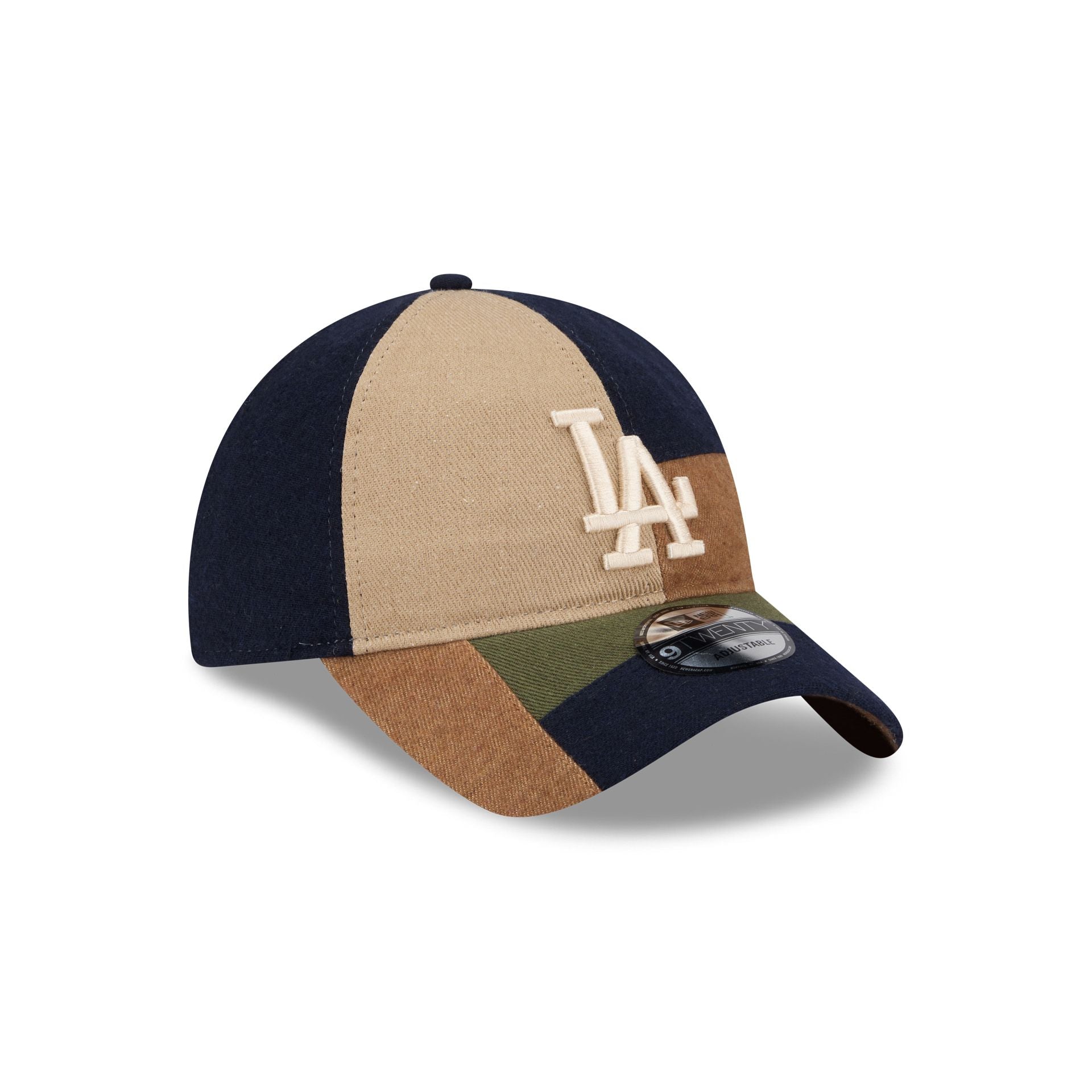 Los Angeles Dodgers Three Looms Cotton Twill Patchwork 9TWENTY Adjustable Hat