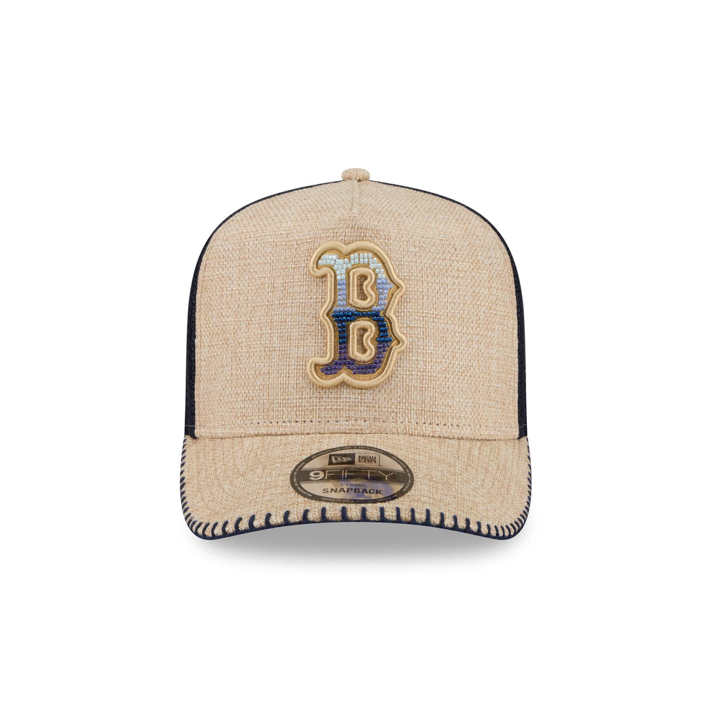Boston Red Sox Beaded Canvas 9FIFTY A-Frame Trucker Hat