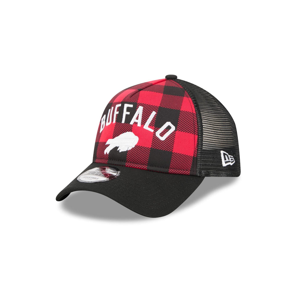 Buffalo Bills Evergreen Check 9FORTY A-Frame Trucker Hat