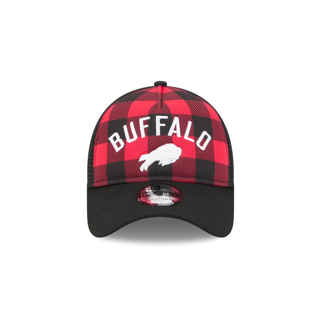 Buffalo Bills Evergreen Check 9FORTY A-Frame Trucker Hat