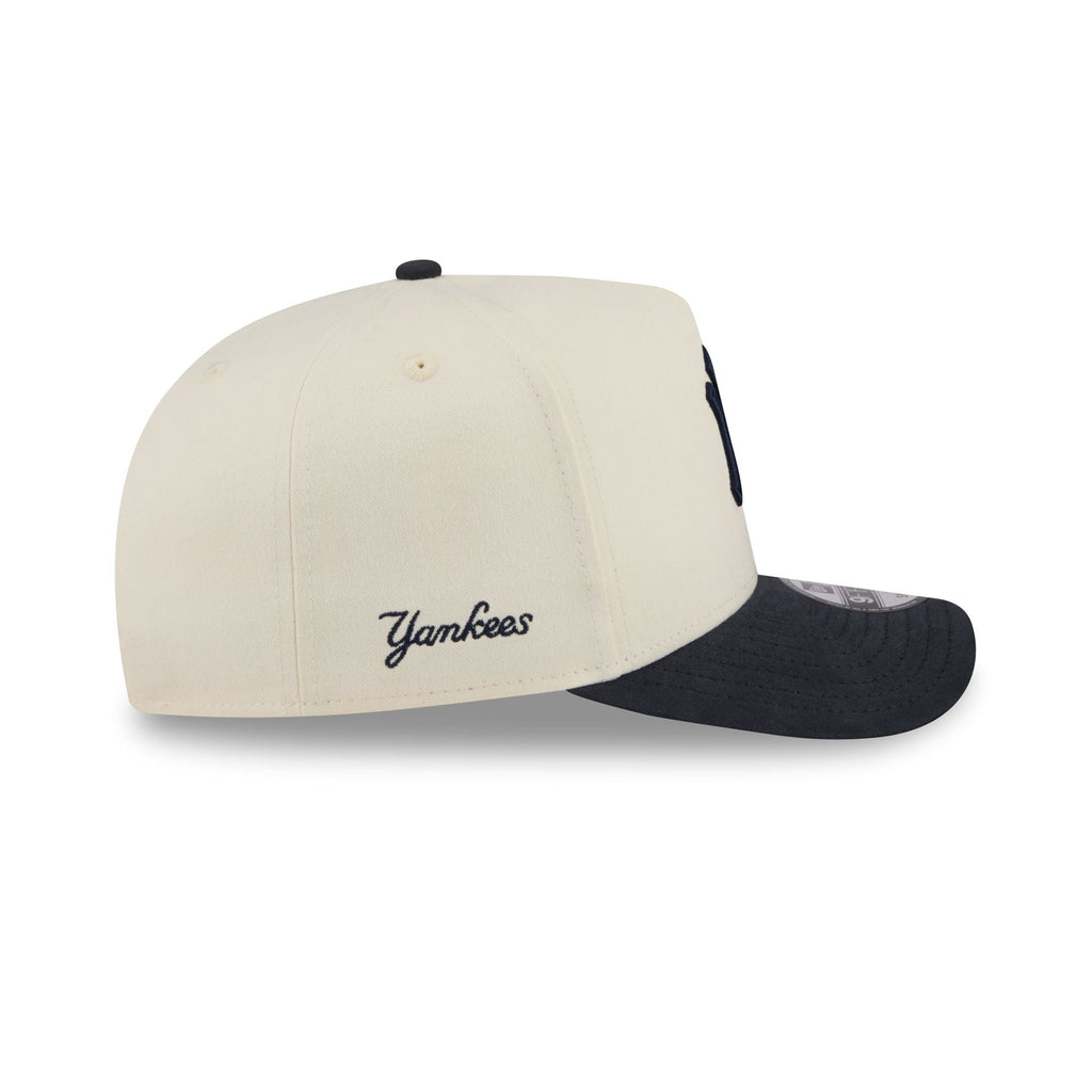 New York Yankees Cotton Brush Chrome Pre-Curve 9FIFTY A-Frame Snapback Hat