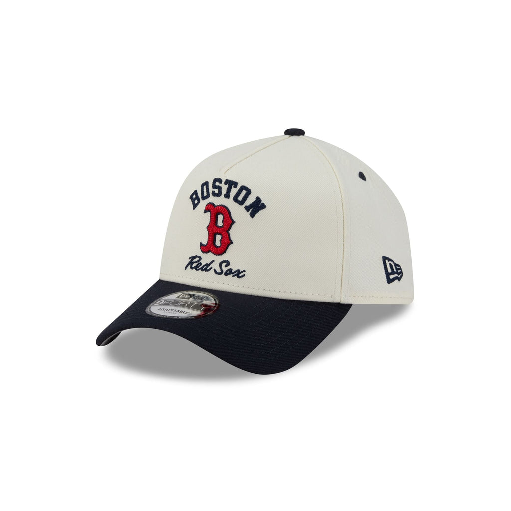 Boston Red Sox Chrome White Arched 9FORTY A-Frame Snapback Hat