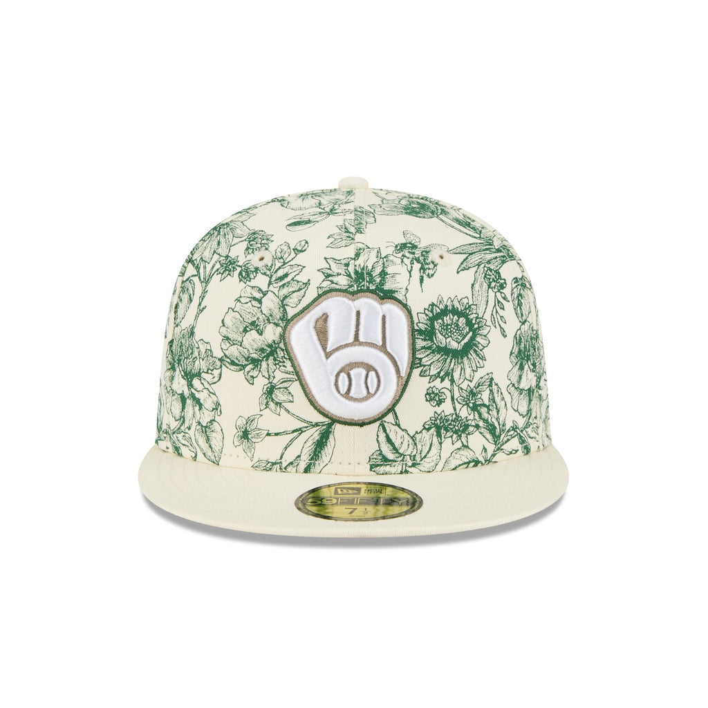 Milwaukee Brewers Spring Floral 59FIFTY Fitted Hat
