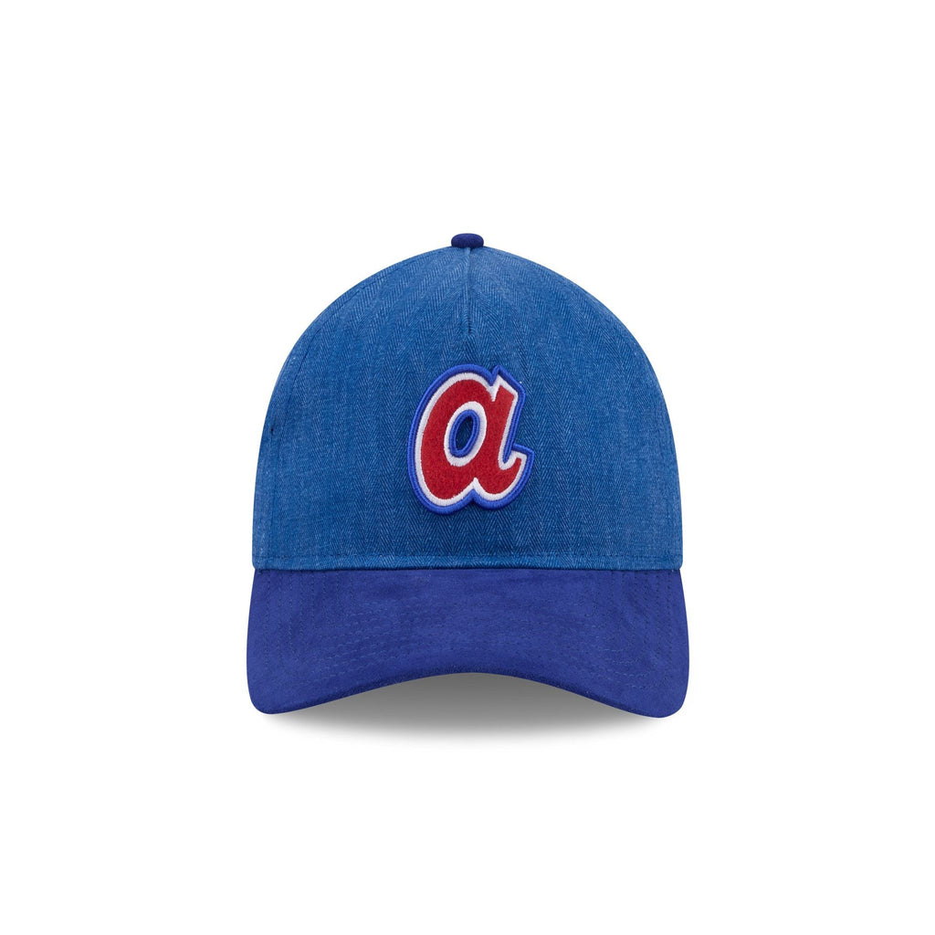 Atlanta Braves Herringbone Team Colors 9TWENTY A-Frame Adjustable Hat