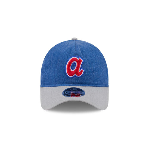 Atlanta Braves Herringbone Team Colors 9FORTY A-Frame Adjustable Hat