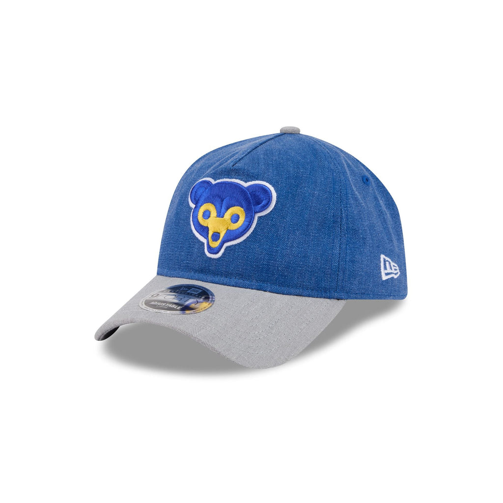 Chicago Cubs Herringbone Team Colors 9FORTY A-Frame Adjustable Hat